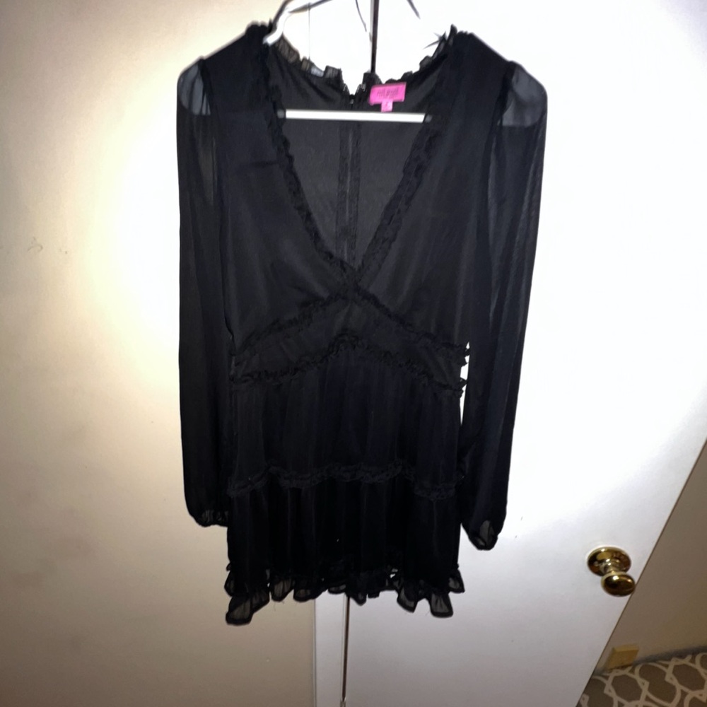 Francesca's frilly black dress new without tags so pretty! Small